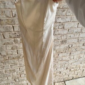 Forever 21 Strapless Cream Dress